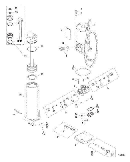 Power Trim, Oildyne Motor (832023T1)