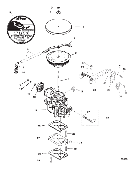 CARBURETOR/THROTTLE LINKAGE (2 BARREL)