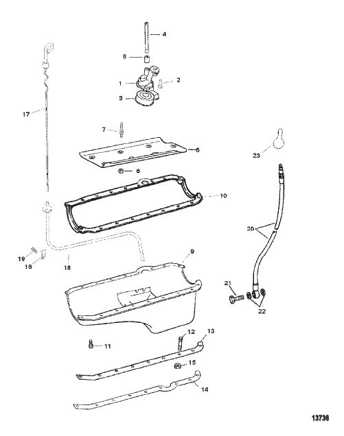 OIL PAN AND OIL PUMP