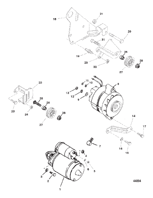 STARTER MOTOR AND ALTERNATOR