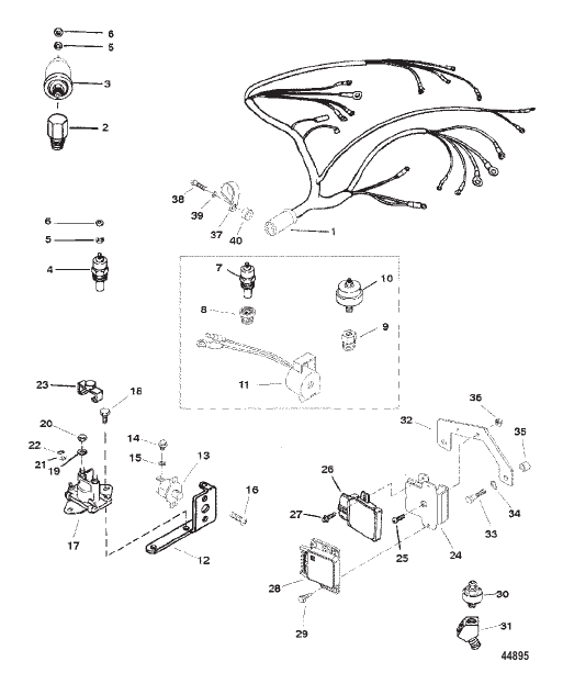 WIRING HARNESS AND ELECTRICAL COMPONENTS