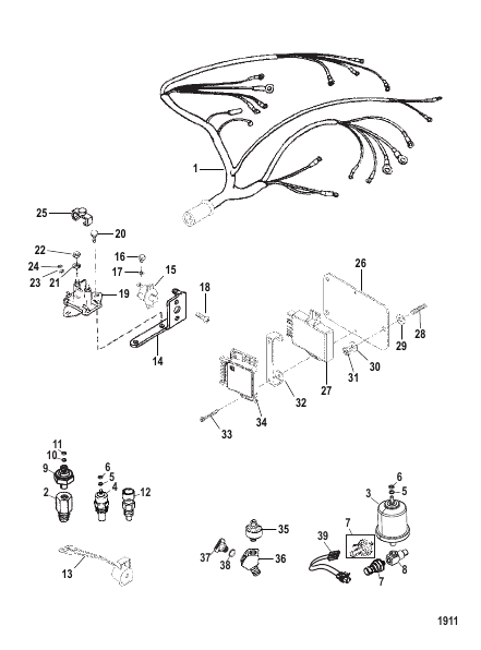 WIRING HARNESS AND ELECTRICAL COMPONENTS