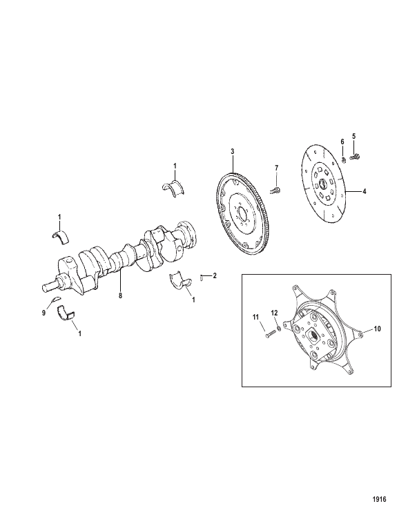 CRANKSHAFT AND FLYWHEEL