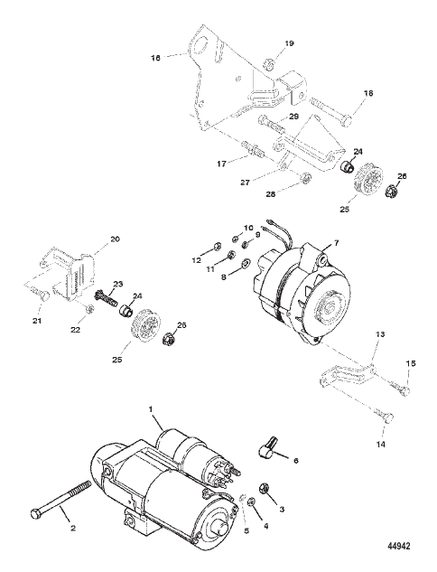 STARTER MOTOR AND ALTERNATOR