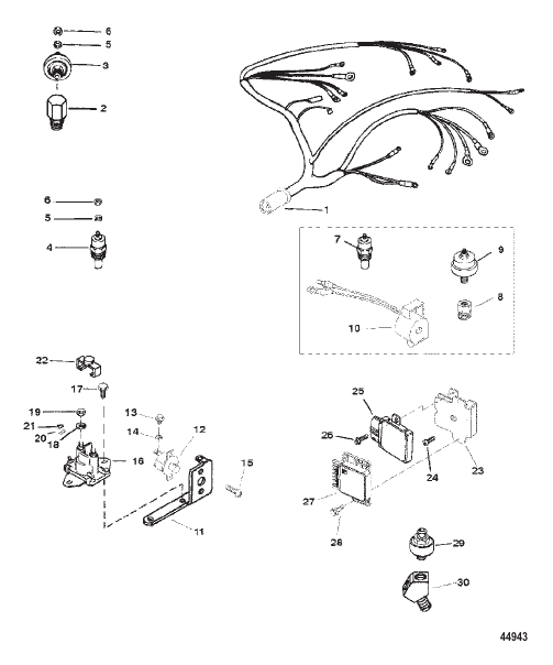 WIRING HARNESS AND ELECTRICAL COMPONENTS