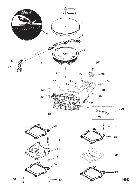 CARBURETOR AND THROTTLE LINKAGE