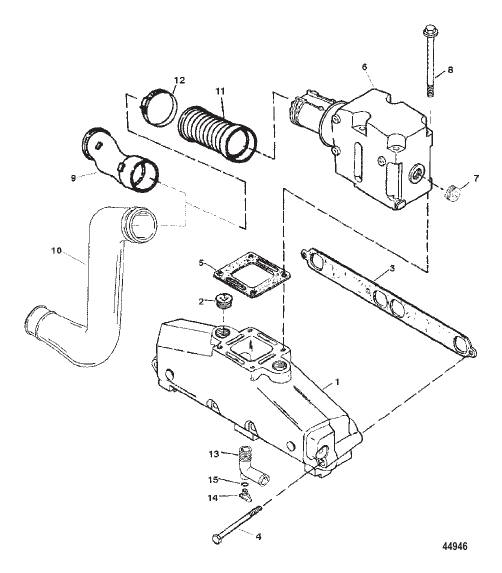 EXHAUST MANIFOLD AND CAST IRON EXHAUST ELBOW