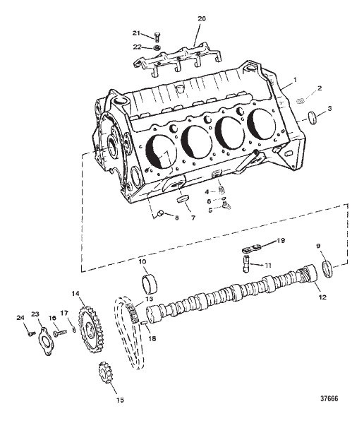 CYLINDER BLOCK AND CAMSHAFT