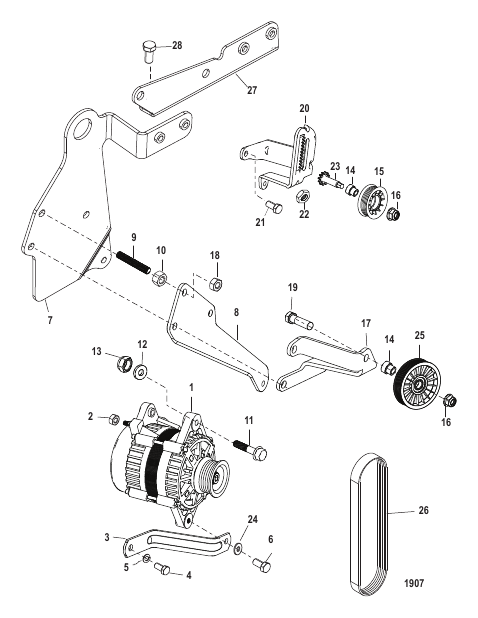 Alternator and Brackets