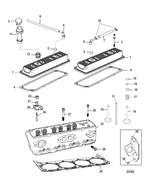Cylinder Head and Rocker Cover