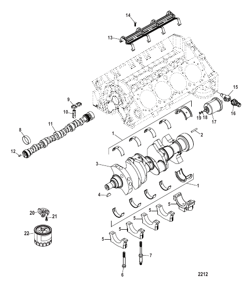 Cylinder Block Camshaft and Crankshaft