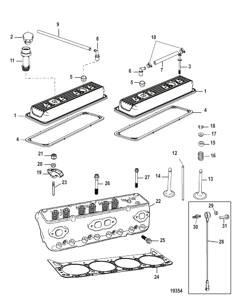 Cylinder Head and Rocker Cover