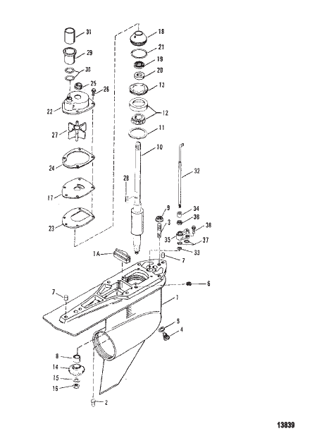 Gear Housing Driveshaft - Counter Rotation
