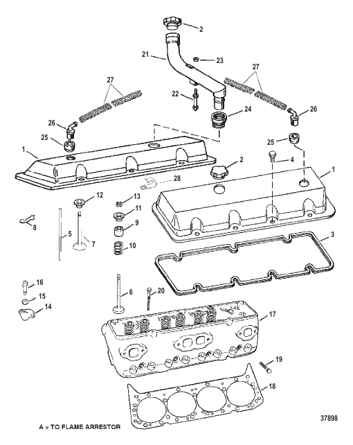 CYLINDER HEAD AND ROCKER COVER (7.4L BRAVO)