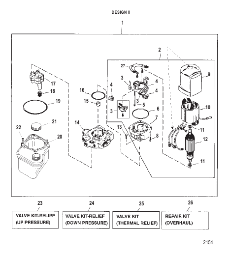 Pump/Motor (Top MT Reservoir) (Design II - 14336A25)