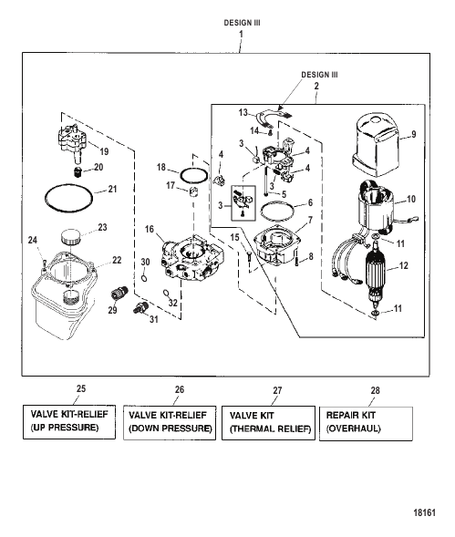 Pump/Motor (Top Mount Reservoir) (Design III - 14336A31)