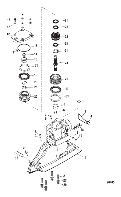 Driveshaft Housing and Drive Gears