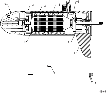 Lower Unit Assembly (FW55 - Variable Sonar)(8M0096747)