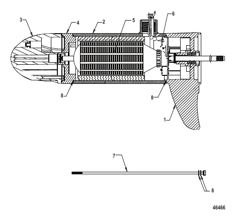 Lower Unit Assembly (FW70 - Variable Sonar)(8M0052758)