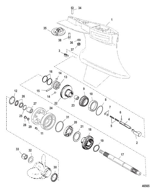 Gear Housing Propeller Shaft-Standard-Sportmaster