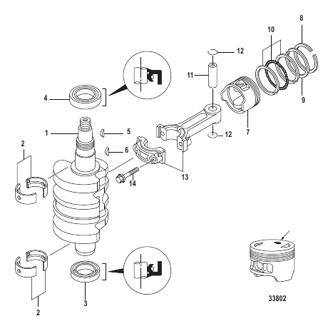 Crankshaft, Pistons and Connecting Rods