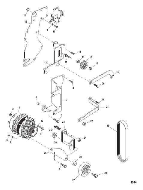 Alternator And Brackets (Delco)