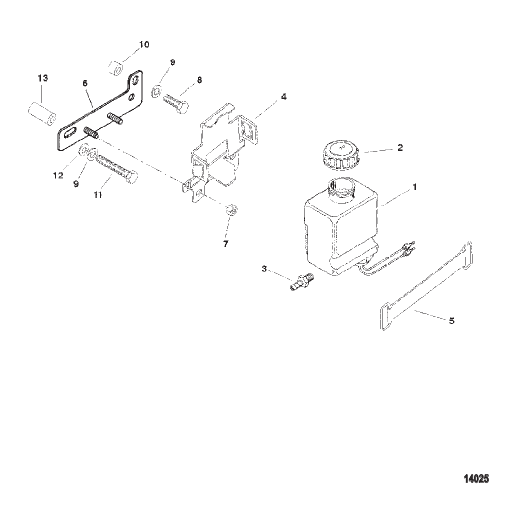 Oil Reservoir Bottle And Bracket