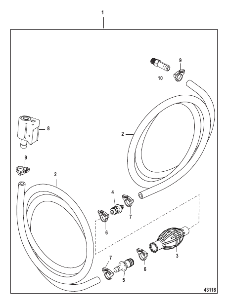 Fuel Line Assy (Non EPA) Clip on Disconnect-Low Perm Hose