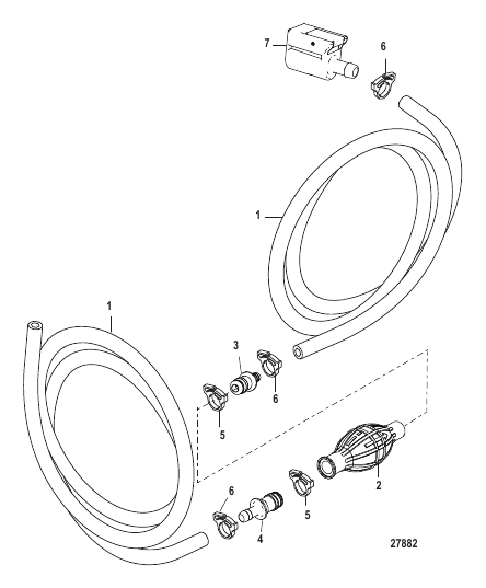 Fuel Line Assembly (Clip on Disconnect-Tank End)