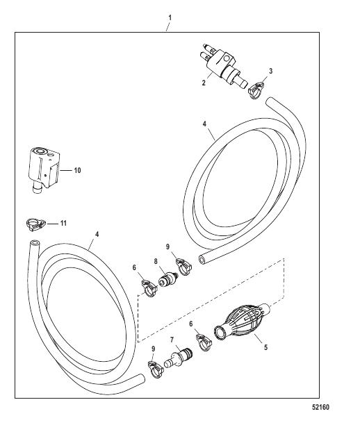 Fuel Line Assy (EPA) Dual Disconnect-Low Perm Hose