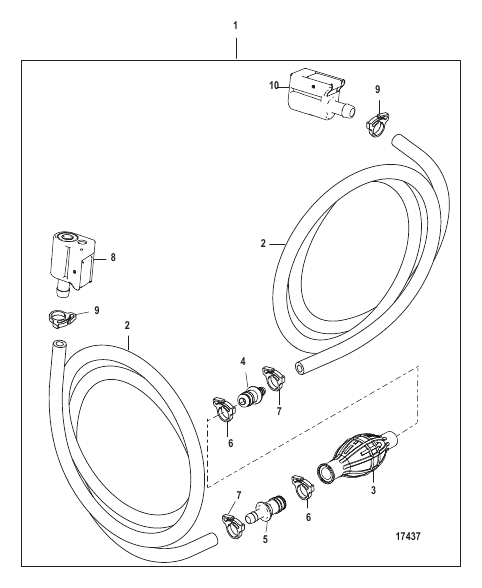 Fuel Line Assembly (Dual Clip on Disconnect-Design III)
