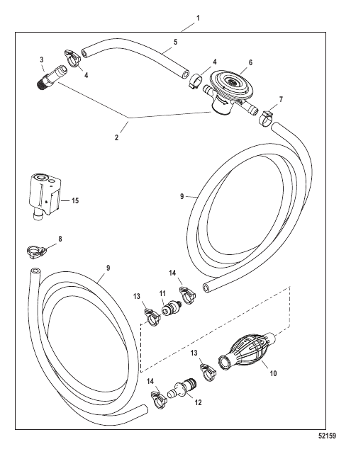 Fuel Line Assy (EPA) With Demand Valve and Quick Disconnect