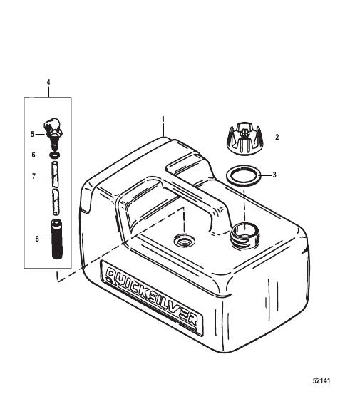 Fuel Tank Assembly (3.2 Gallon) Threaded Fitting