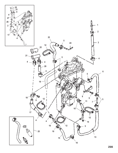 Vapor Separator Hose Routing