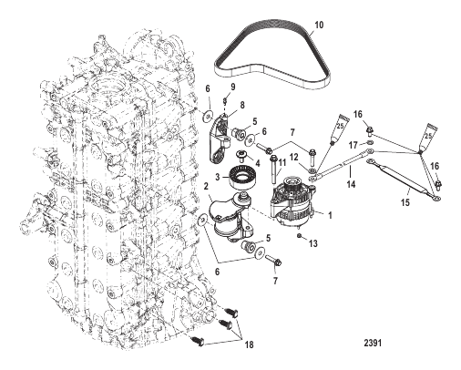 Alternator/Belt Tensioner Mounting