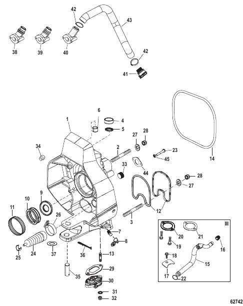 Gimbal Housing Blue Connector (2A514803 and Up)