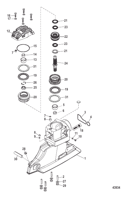 Driveshaft Housing and Drive Gears
