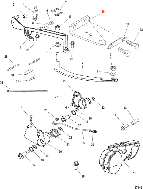 Remote Control Conversion Kit 40/50/60 HP 4-Stroke