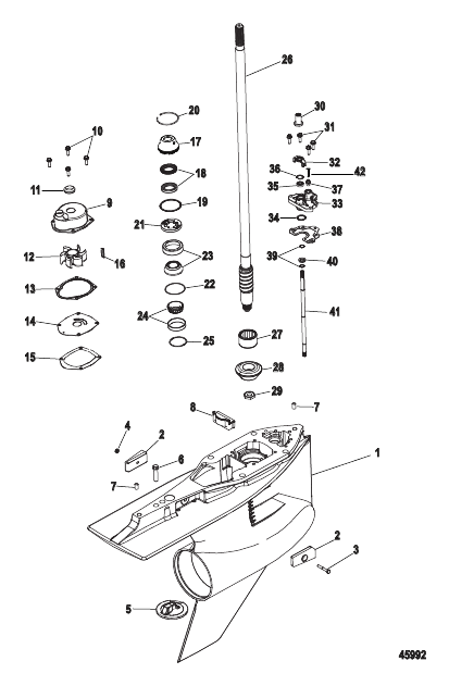 Gear Housing, Offshore HD Driveshaft