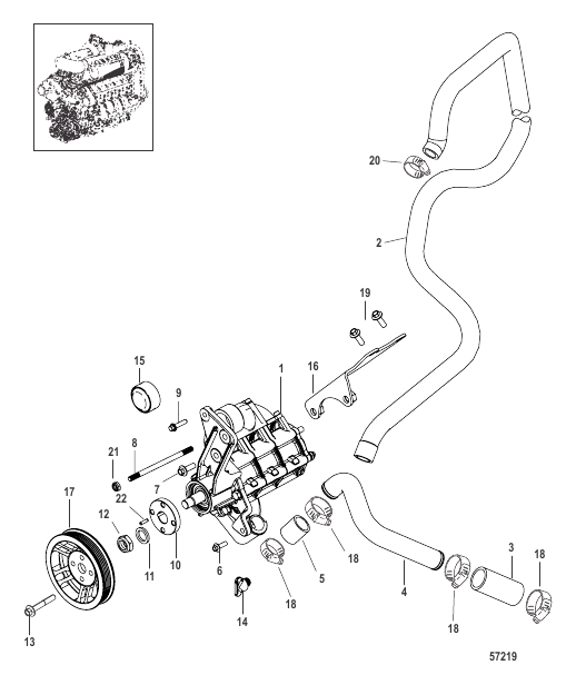 Sea Water Pump 0M966603 and Below