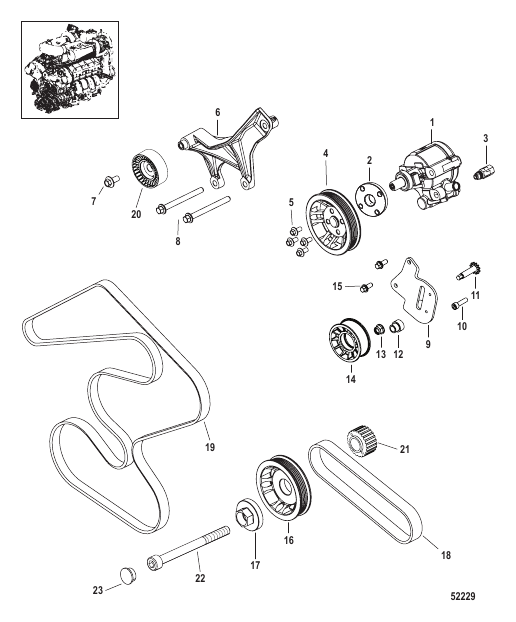 Power Steering Pump, Pulleys