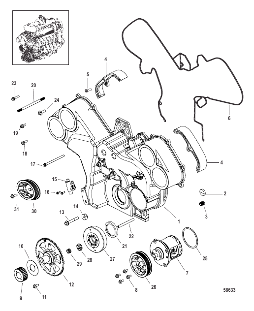 Cover Assembly and Circulating Pump 0M968145 and Below