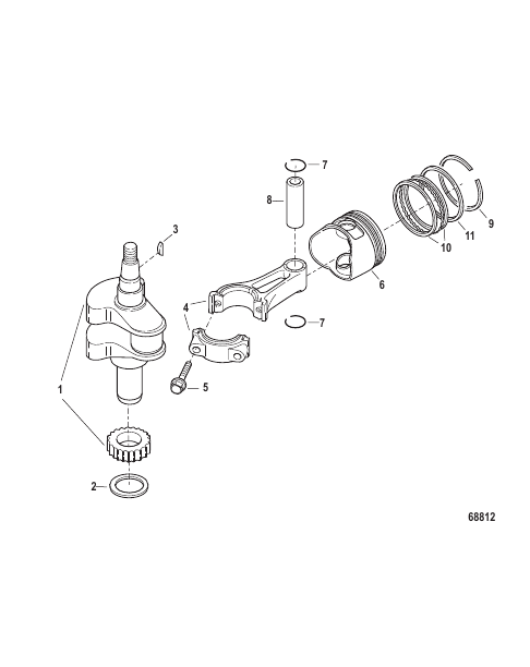 Crankshaft, Piston and Connecting Rods
