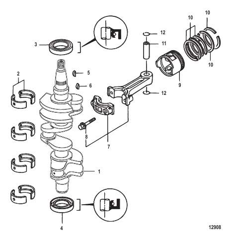 Crankshaft, Pistons and Connecting Rods