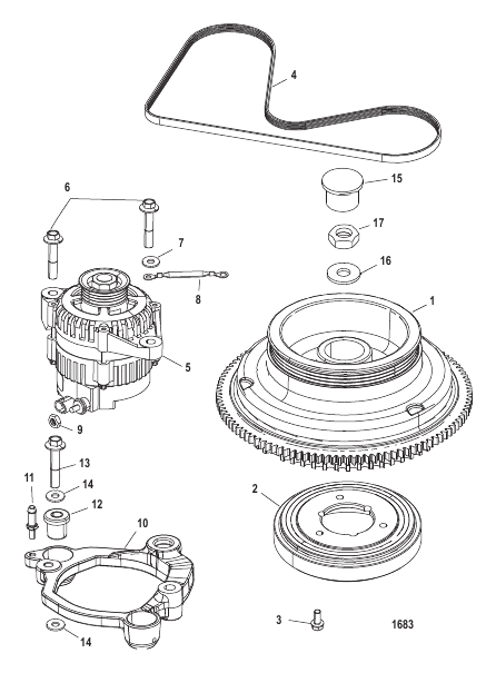 Flywheel and Alternator