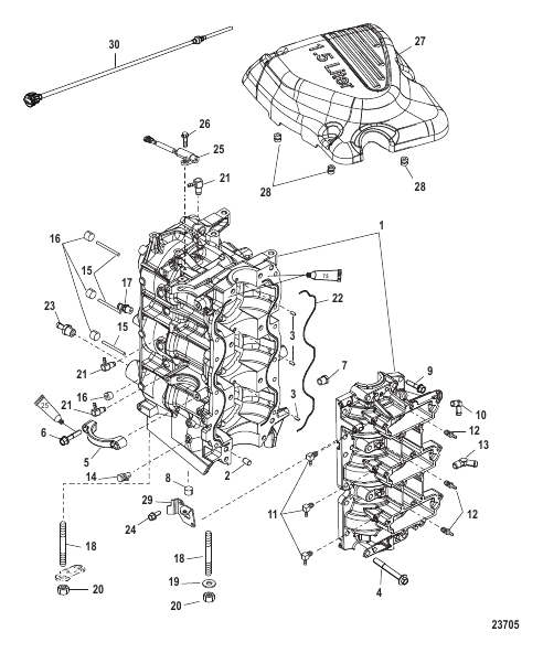 Cylinder Block and Crankcase