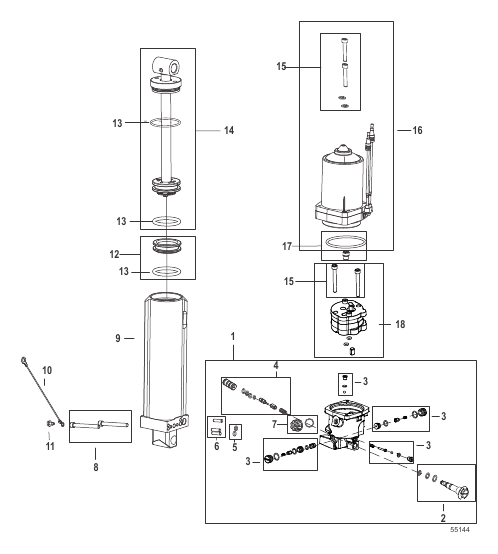 Power Trim Assembly - Components 2B092563 and Above