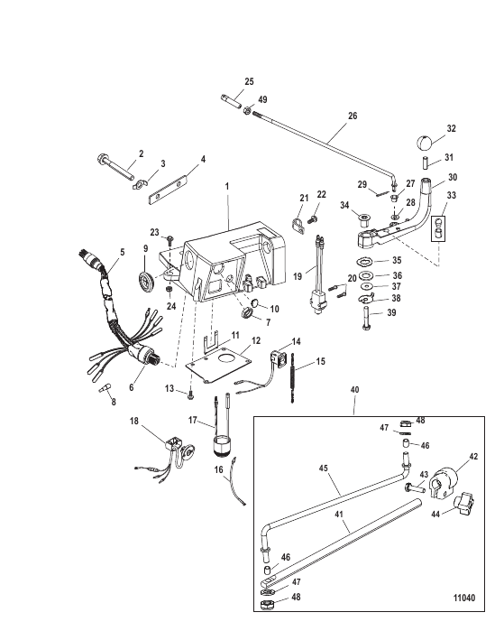 Steering Handle Kit Components 896648A09