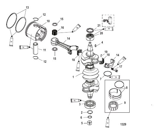Crankshaft, Pistons and Connecting Rods
