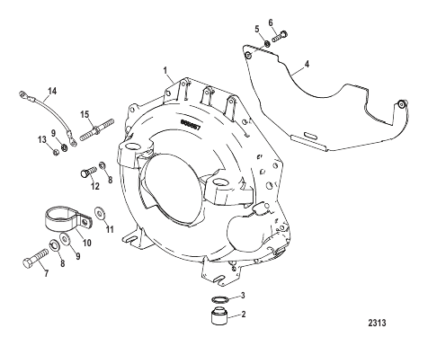 Flywheel Housing (Bravo Plug In)